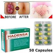 Hadensa Ayurvedic 50 Pills Stop Emorroidi & Piles Sollievo dal dolore Prurito...