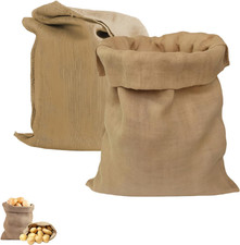 2PCS Potato Sacks for Storage, Hessian Bags (40 X 60Cm) Potato Storage Bag Burla