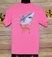 Guy Harvey Boy's Youth Pink XL Tee T-Shirt Shark Graphic Summer Beach