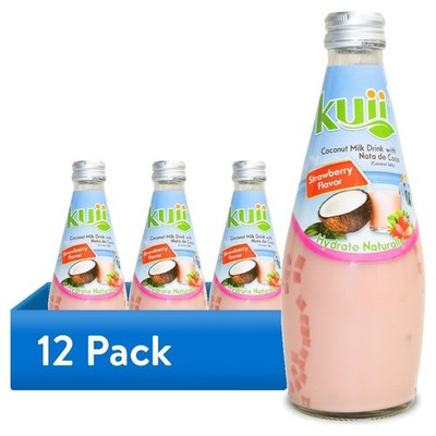 (12 pack) Drinks Coconut Milk with Nata de Coco, Strawberry, 290 mL Single