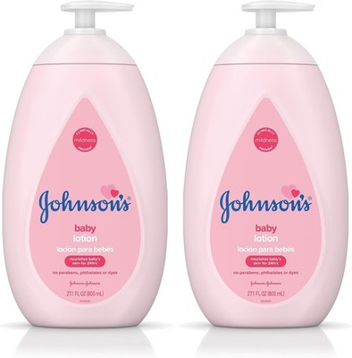 Johnson's Moisturizing Baby Lotion Pink Coconut Oil Hypoallergenic 27.1oz 2 Pack