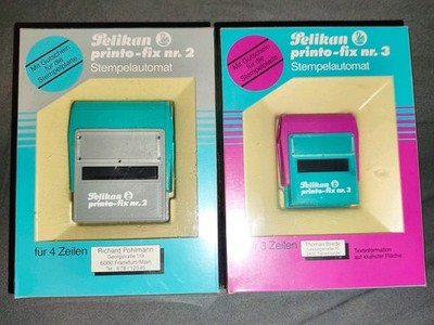 Pelikan printo-fix Nr. 2 & Nr. 3   Stempelautomaten   NEU & OVP   Vintage / NOS