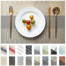 Vinyl Placemats - 12-Piece Set