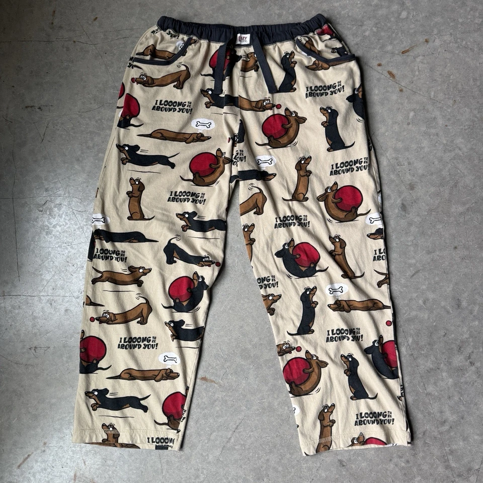 Lazy One Women's Pajama Pants Medium Dachshund Weiner Dog Lounge PJ Pockets Soft - Image 2 of 4