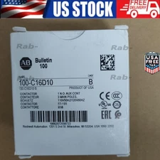 Allen-Bradley 100-C16D10 16 AMP 120VAC COIL IEC Contactor New Factory Sealed