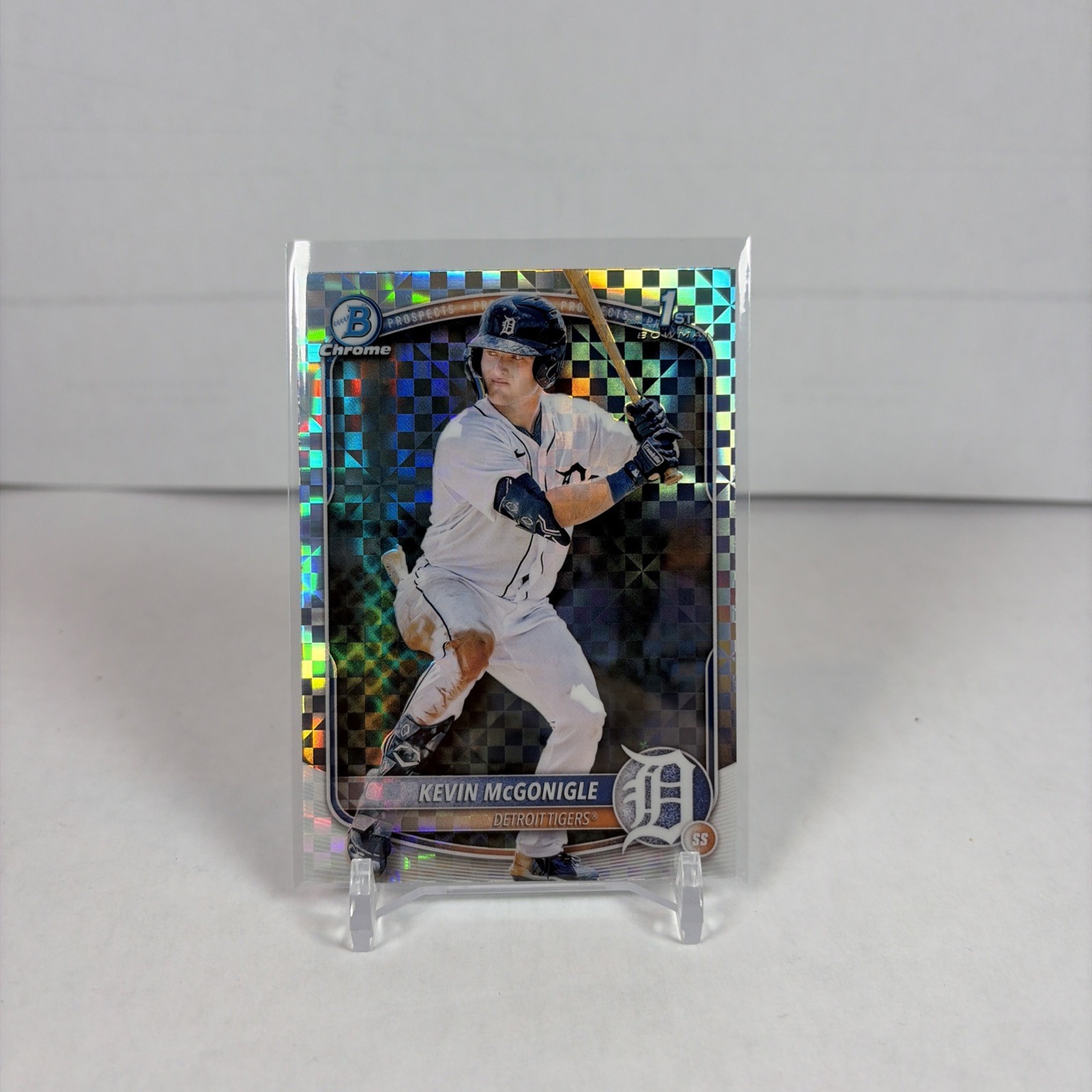 2025 Bowman #BCP-79 Kevin McGonigle Chrome Prospects X-Fractor Detroit Tigers