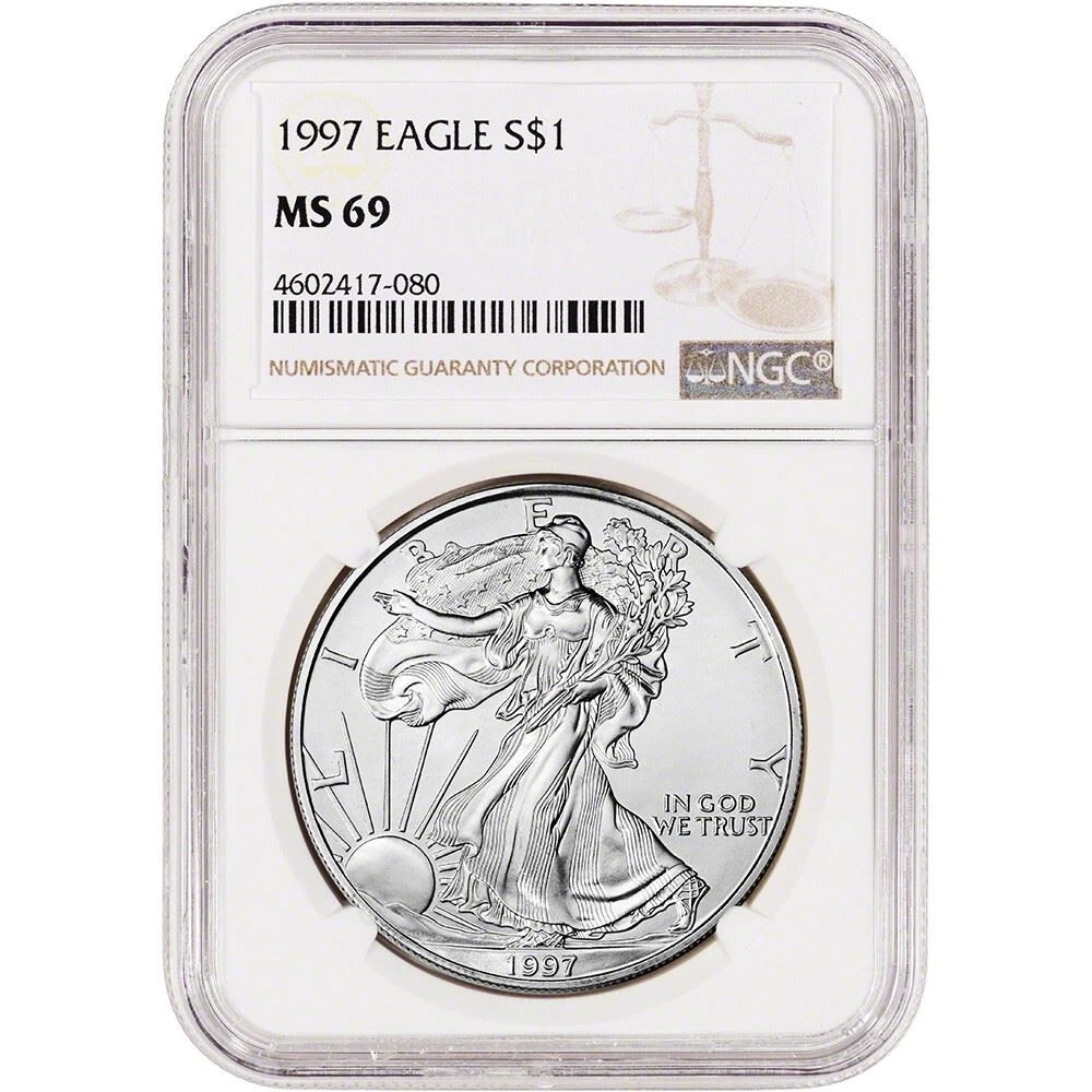 American Eagle MS 69 Graded 1997 Silver Bullion Coins for sale | eBay