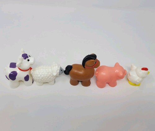 Fisher Price Little People Farm Animal Figures Set Of 5 Cow Pig Horse Chicken - Picture 4 of 8