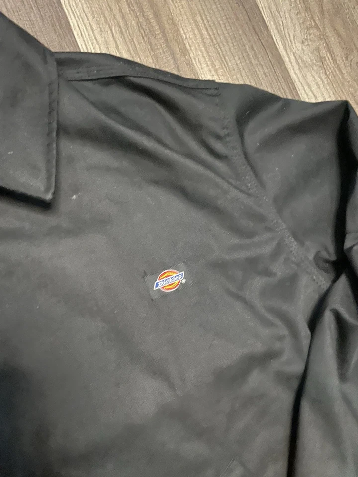 Vintage Dickies Black Work Jacket 90s Sz L - Image 4 of 4