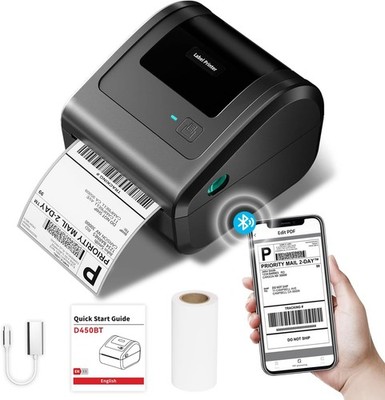 Shipping Label Printer Bluetooth or 4X6 Address Labels for small business Lot