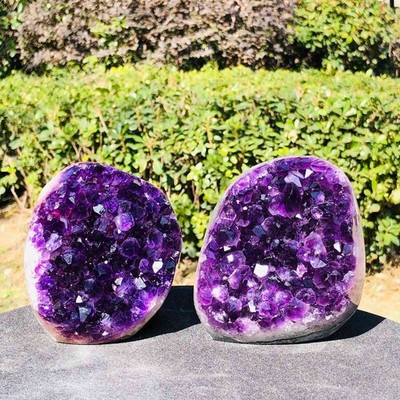 2 Pieces 4.88LB Natural Uruguayan Amethyst Cave Specimen Healing 3154