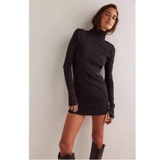 Free People We The Free Brynn Turtleneck Long Sleeve Mini Dress Tunic M NWT