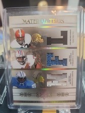 2007 NATIONAL TREASURES MATERIAL TRIOS SANDERS BROWN CAMPBELL 4/25  AWESOME CARD