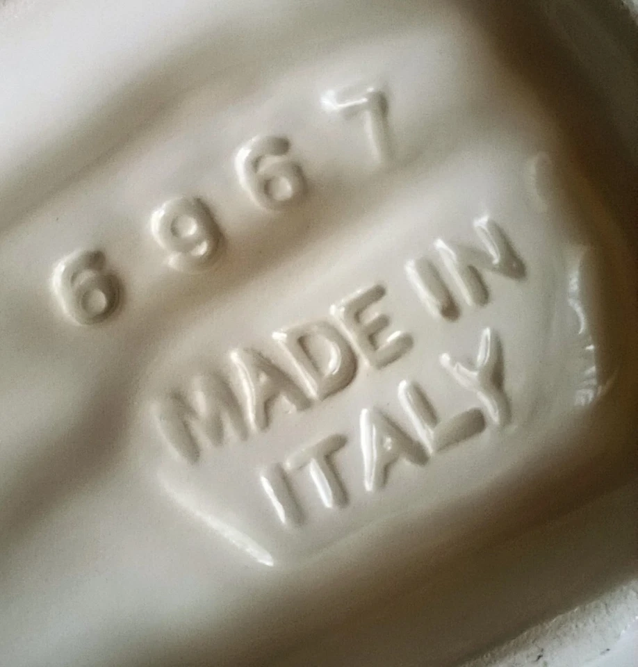 Plato de descanso de cuchara de espárragos italianos de colección #6967 rojo verde blanco mayólica de 9,75" de largo Foto 3 de 4