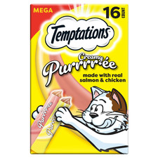 Creamy Puree Salmon Chicken Lickable Cat Treats Variety
