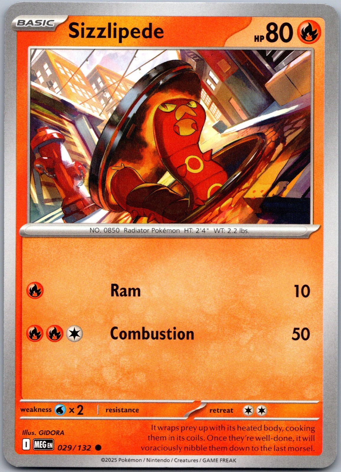 Sizzlipede Normal ME01: Mega Evolution 029/132 NM