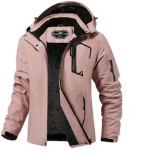 ASPO Women's Pink Winter Ski Jacket Warm Snowboarding Fleece Lined