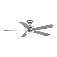 Hampton Bay Averly 52 in. Indoor Brushed Nickel Ceiling Fan with Adjustable Whit