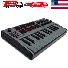 25-Key MPK Mini MK3 MIDI Controller with Backlit Drum Pads & Software Bundle