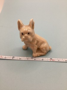 ANTIQUE MINIATURE PORCELAIN FRENCH BULLDOG