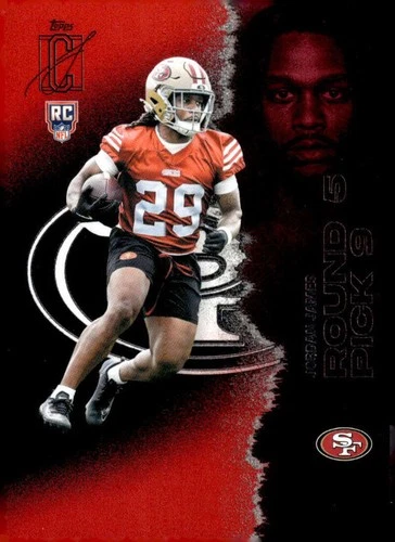 JORDAN JAMES RC 2025 Topps Signature Class Red Black #170 ROOKIE 49ers ID:173362