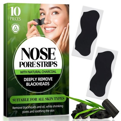 Blackhead Remover Strip, Nose Strips 10 Count (Pack of 1), Black