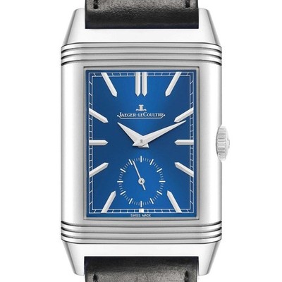 Jaeger LeCoultre Reverso Tribute Duoface Day Night Steel Watch Q3988482 Box Card