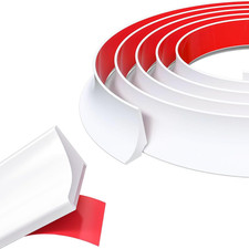 39 Inch Shower Threshold Water Dam,White Silicone Flexible Water Barrier, Self A