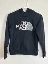 North Face Children  s Teen Evolution Half Dome Pullover Hoodie-Black, Size L/12