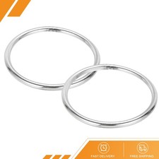 2PCS 5" Metal O Rings 304 Stainless Steel Heavy Smooth Round Rings 8x120mm