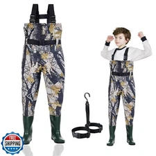 Kids Chest Waders for Toddler Children Waterproof Youth Fishing Waders for Bo