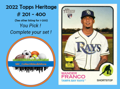 2022 Topps Heritage Baseball Cards Pick Your Cards Complete Set