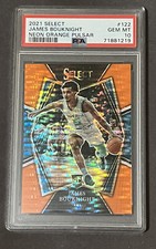 2021 Panini Select James Bouknight Premier Neon Orange Pulsar Prizm PSA 10 /15