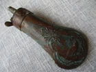 ANTIQUE CIVIL WAR ERA SMALL 4" M1849 COLT REVOLVER STYLE POWDER FLASK