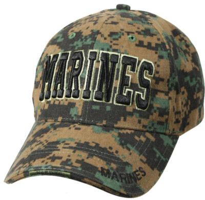 U.S. MARINES 迷彩キャップ ONE SIZE MARINES Baseball Hat Adjustable Low Profile USMC Deluxe 3D