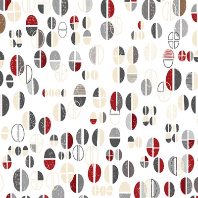 Quilting Sewing Fabric *Low Price* Java Geo oval 8873-09