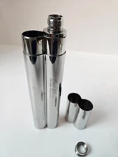 Evan Williams Double Barrel Cigar Bourbon Pocket Flask Stainless Steel