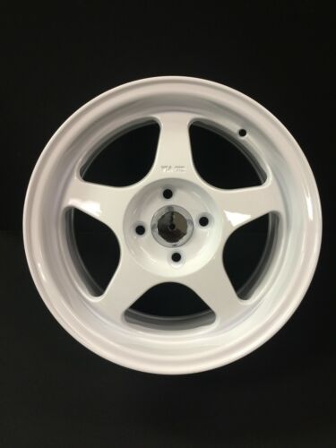 SPOON STYLE WHEELS 15X7.5, FOR CIVIC, INTEGRA MIATA SCION XB  4X100 WHITE 