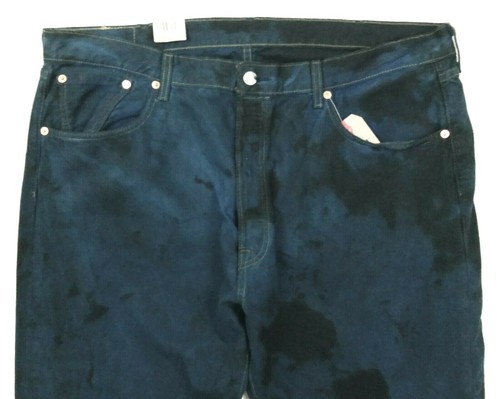 Nuevos Jeans Levis 501 Original Para Hombre 40x32 Azul con Parches Negros Patrón Botón M4 - Imagen 7 de 10