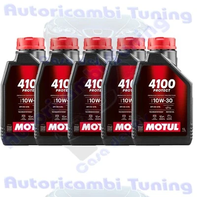 5 Litres D'Huile Moteur Motul 4100 Protect SAE 10W30 Semisynthétique API CG 4 SL - Photo 1/4