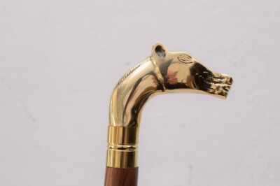 Walking Stick Gift for Grandfather Father Horse Walking Stick Wooden and Brass
