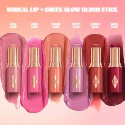 Charlotte Tilbury Unreal Lip + Cheek Glow Blush Stick Hyaluronic