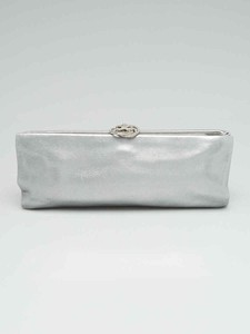 chanel silver clutch