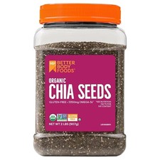 Organic Chia Seeds with Omega-3 Bulk 2 LBs, Superfood, Gluten-Free Keto Diet