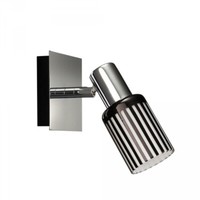 Energiespar Wandspot Spot Chrom Schalter Dekorglas