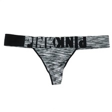 1 NEW Victoria's Secret VINTAGE 2015 PINK Logo Seamless Thong Panty MEDIUM