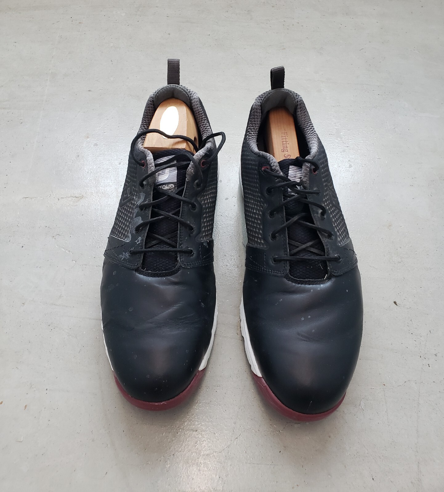 FOOTJOY Spiked Contour Fit Golf Shoes Black Leather M… Gem