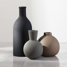 Ceramic Vase Set of 3, Vases Home Decor Rustic Farmhouse Decor Pottery Vases
