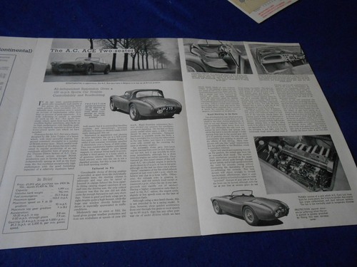 Original AC Cars Lot of 3 Pieces Brochures Factory Letter - Picture 10 of 12