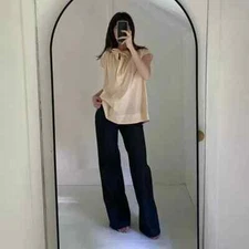 Soeur Tanger Poplin Shirt in Creme Size FR 38 Retail $185